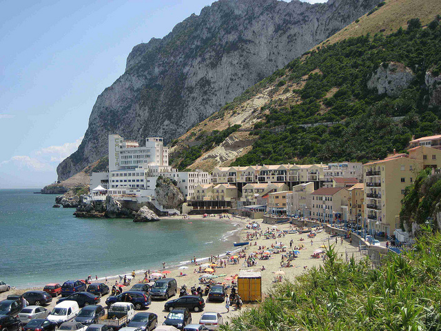 Beach near the Rock of Gibraltar 